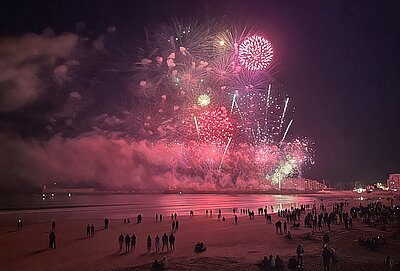 Le traditionnel feu d'artifice qui a clôturé la précédente édition du Vendée Globe