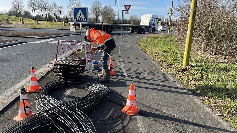 Installation de la fibre par les équipes de Vendée Numérique Installation de la fibre par les équipes de Vendée Numérique