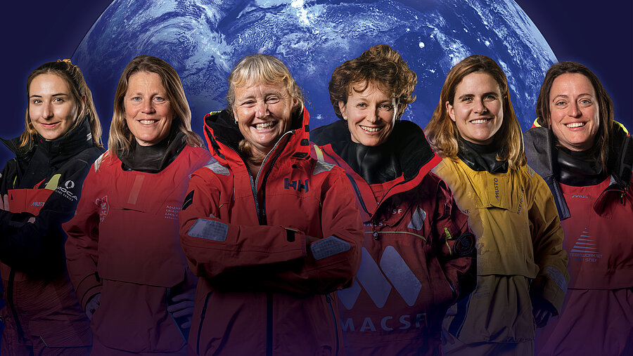 Les 6 femmes engagés sur le Vendée Globe 2024. Les 6 femmes engagés sur le Vendée Globe 2024.