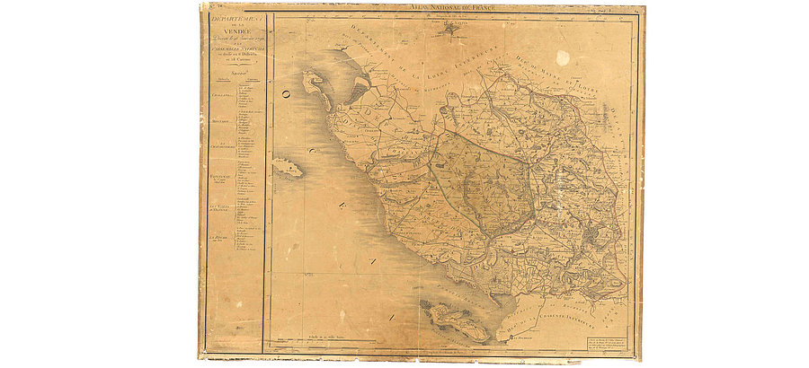 Carte de la Vendée Carte historique de la Vendée