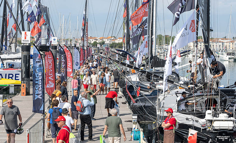 Les pontons du Vendée Globe en 2022 lors de la 2e édition de la Vendée Arctique