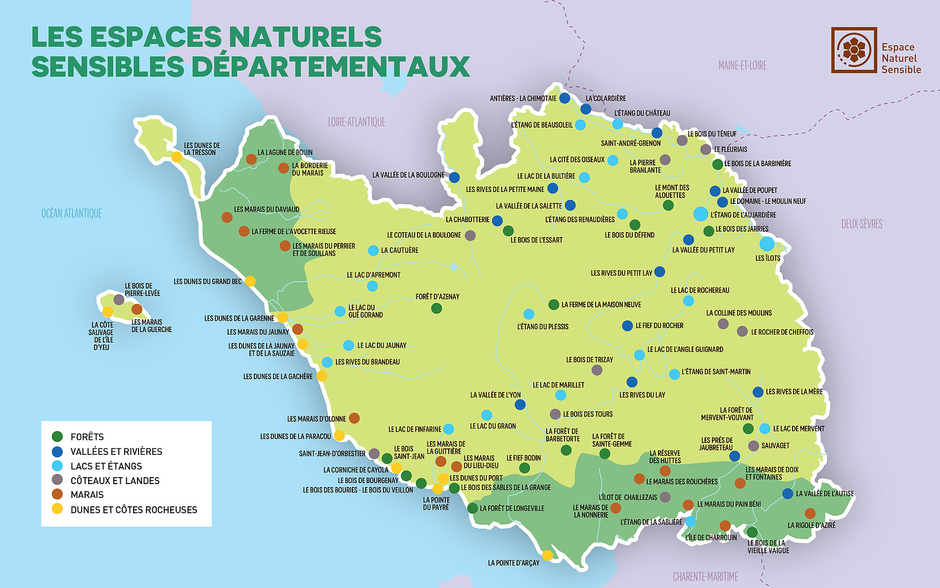 Carte des ENS de Vendée - avril 2025