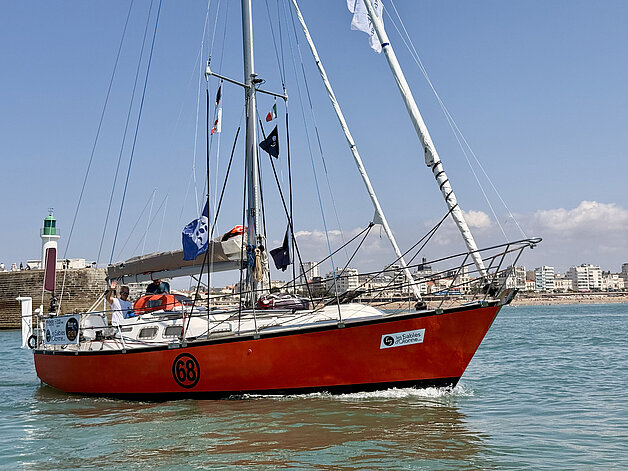 Des concurrents au large des Sables-d'Olonne lors du prologue de cette édition 2026