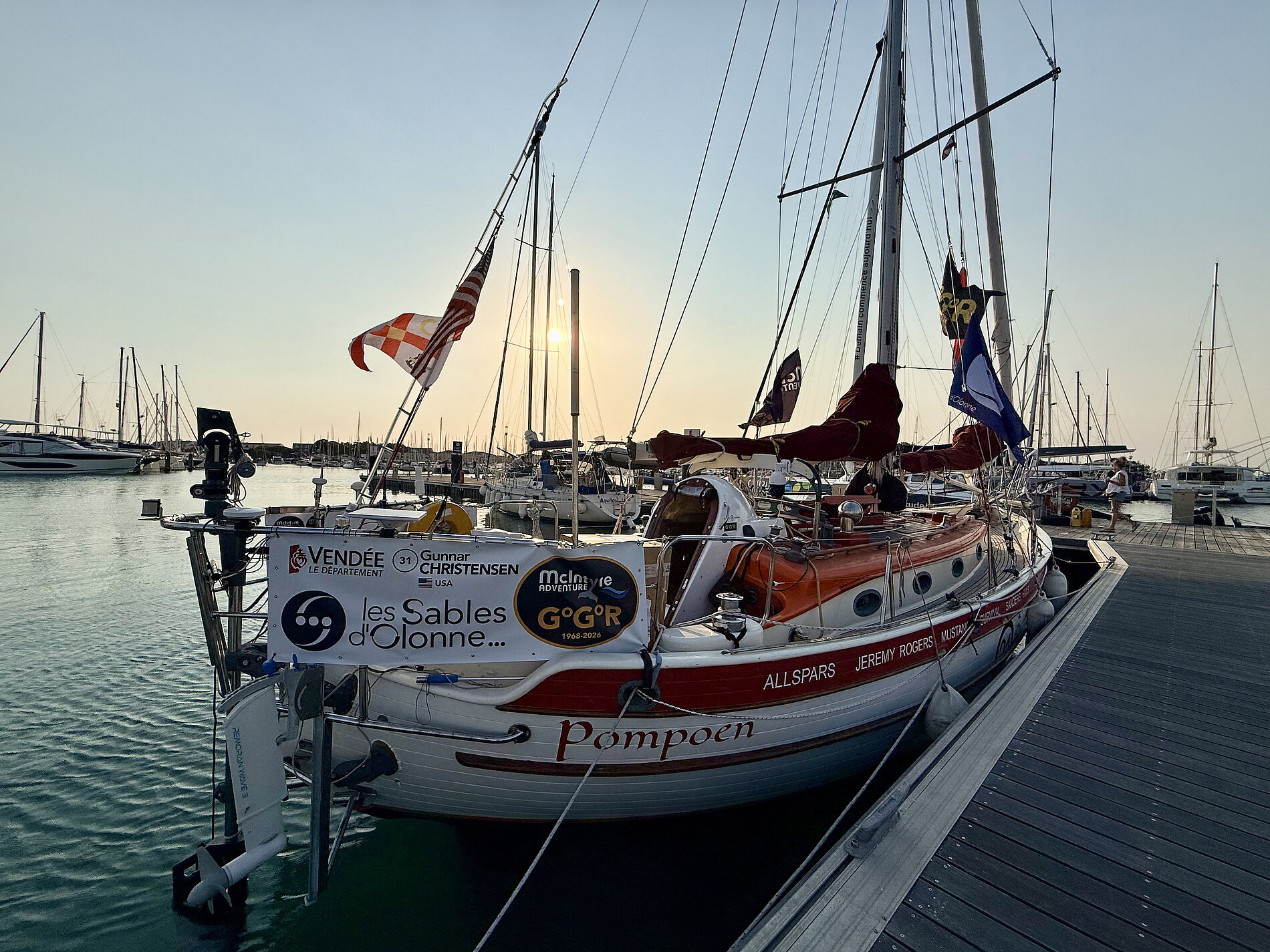 Le bateau d'un concurrent de la Golden Globe Race