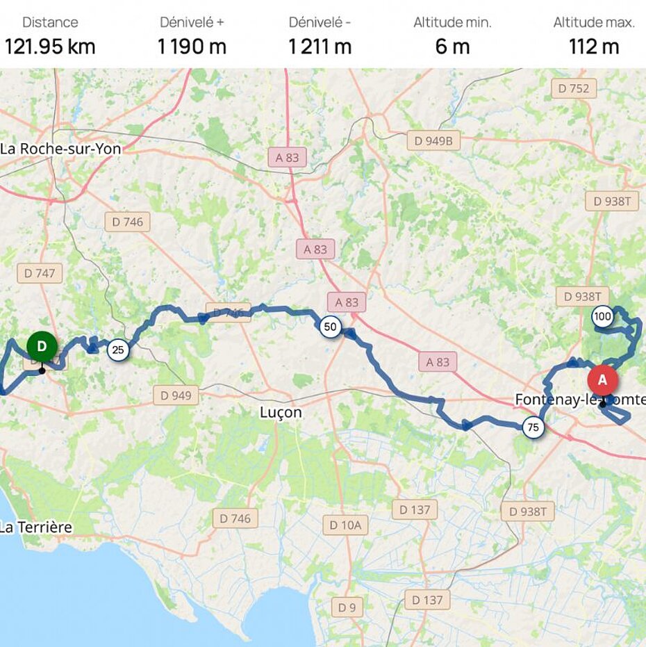 Étape 2 de la course "La Route Vendéenne" - Course en ligne - Moutiers les Mauxfaits à Fontenay-le-Comte, Samedi 10 juin 