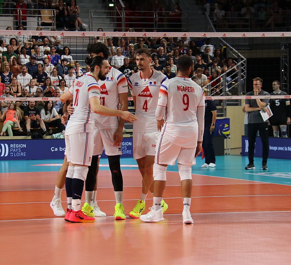 L'équipe de France masculine de volley au Vendéspace en 2024