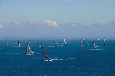 Bateaux sur l'océan à l'occasion d'une grande course nautique