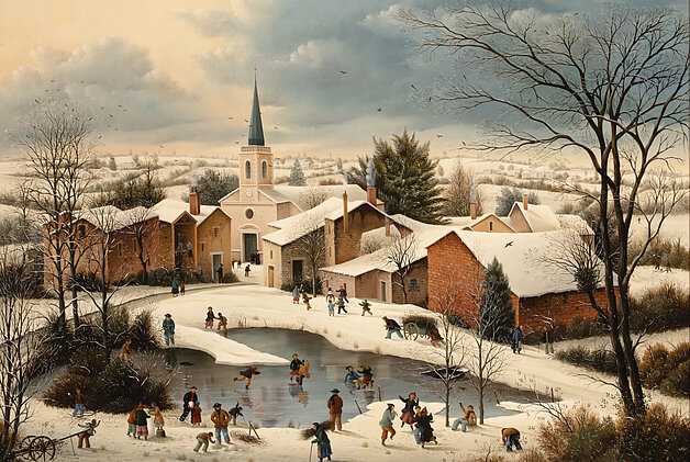 "St-Mars-des-Près sous la neige" par Raphaël Toussaint