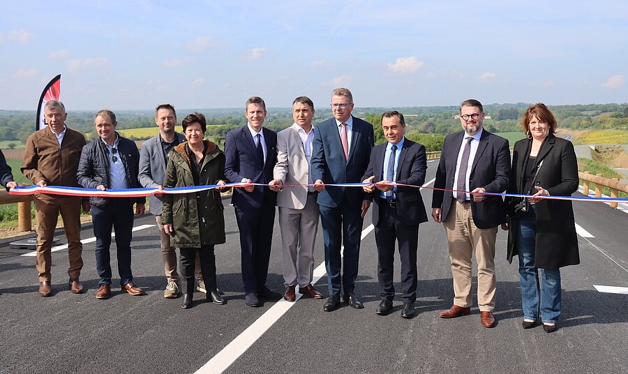 Inauguration de la RD11, dont le chantier vient de se conclure (axe Les Epesses - Les Herbiers)