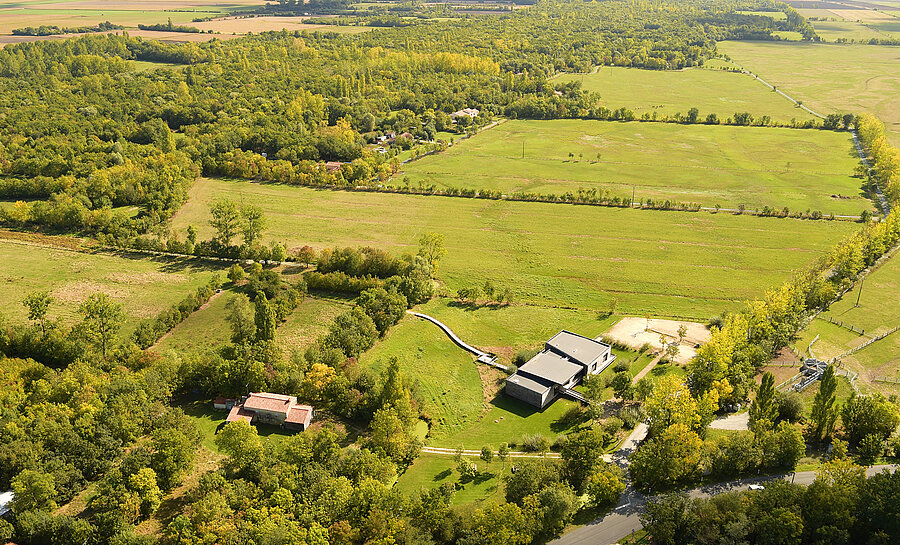 Photographie aérienne de la Réserve biologique de Vendée