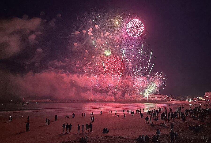 Le traditionnel feu d'artifice qui a clôturé la précédente édition du Vendée Globe