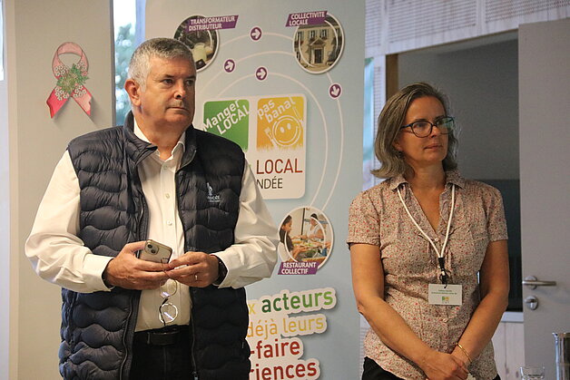 Laurent Favreau et Céline Calvo-Fournier lors de la rencontre annuelle