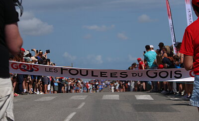 La ligne d'arrivée des Foulées du Gois La ligne d'arrivée des Foulées du Gois