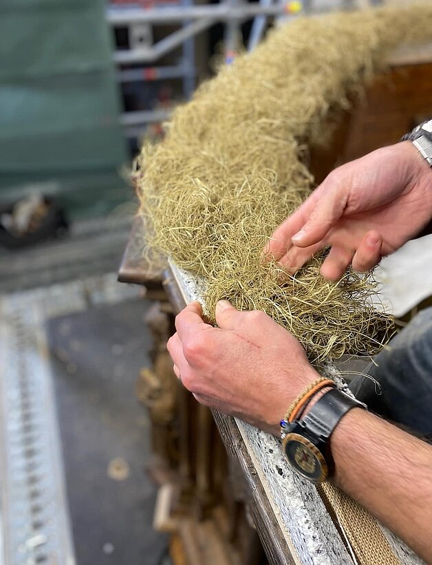 Garnissage au crin de cheval