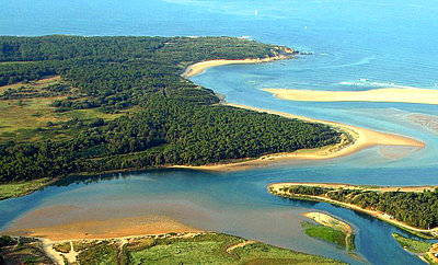 Photographie aérienne de la Pointe du Payré