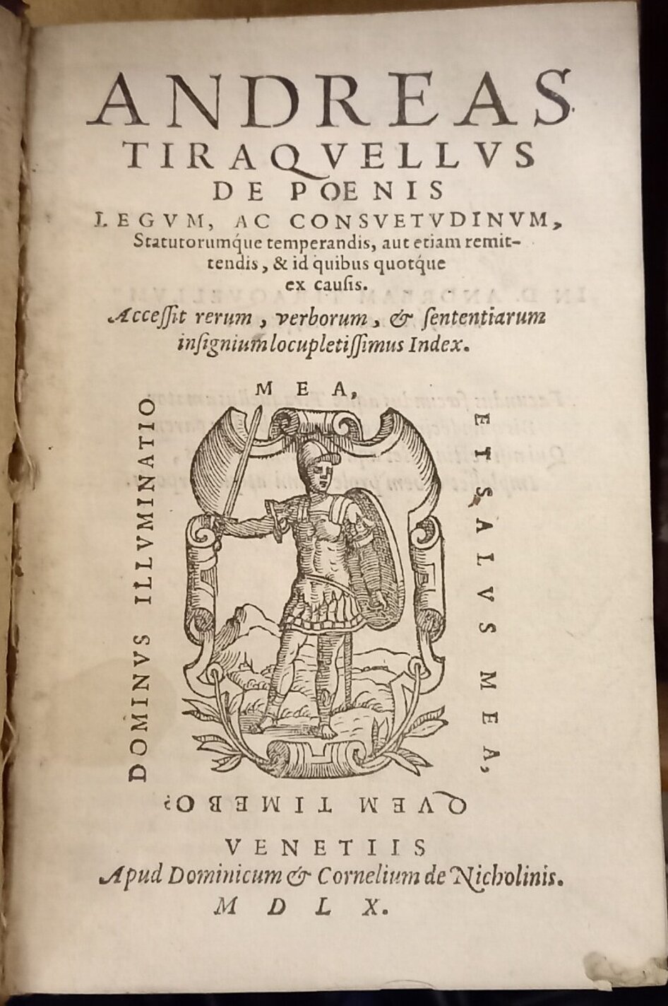"De poenis temperandis" - André Tiraqueau "De poenis temperandis" - André Tiraqueau