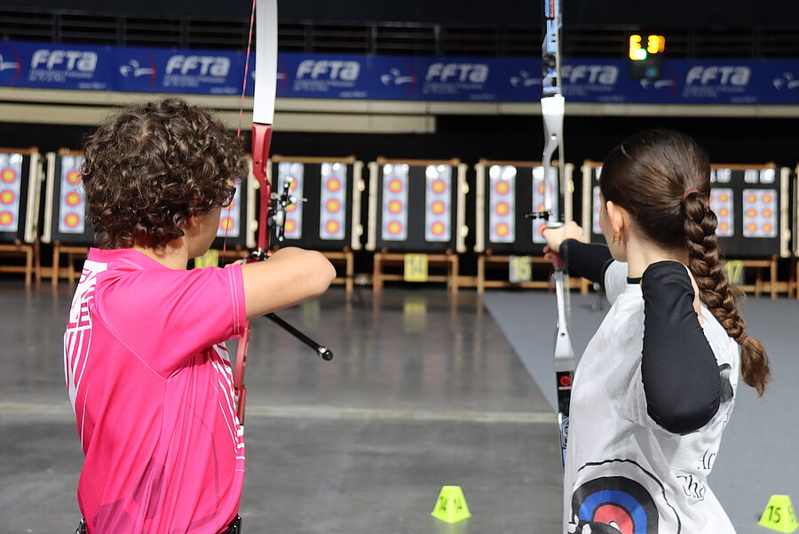 Le Championnat de France Jeunes de tir à l'arc, au Vendéspace (Mouilleron-le-Captif, Vendée) en 2023