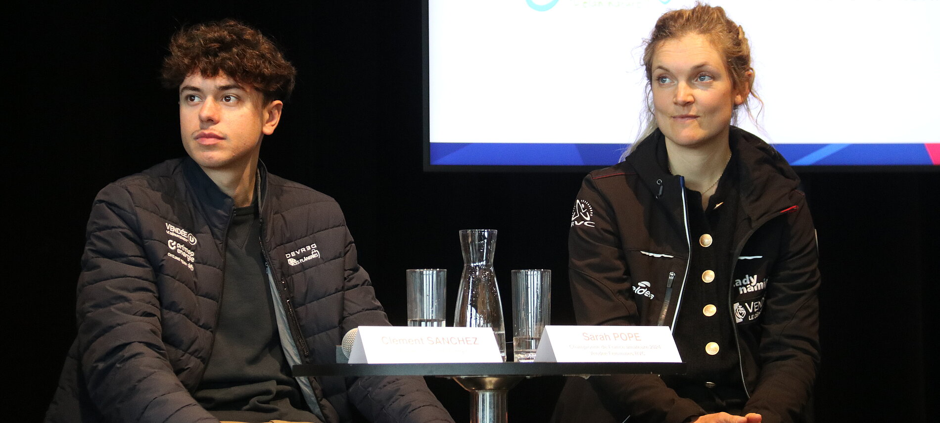 Clément Sanchez (Vendée U – Priméo Energie) et Sarah Pope (Vendée Féminines RVC et championne de France amateur en 2024)